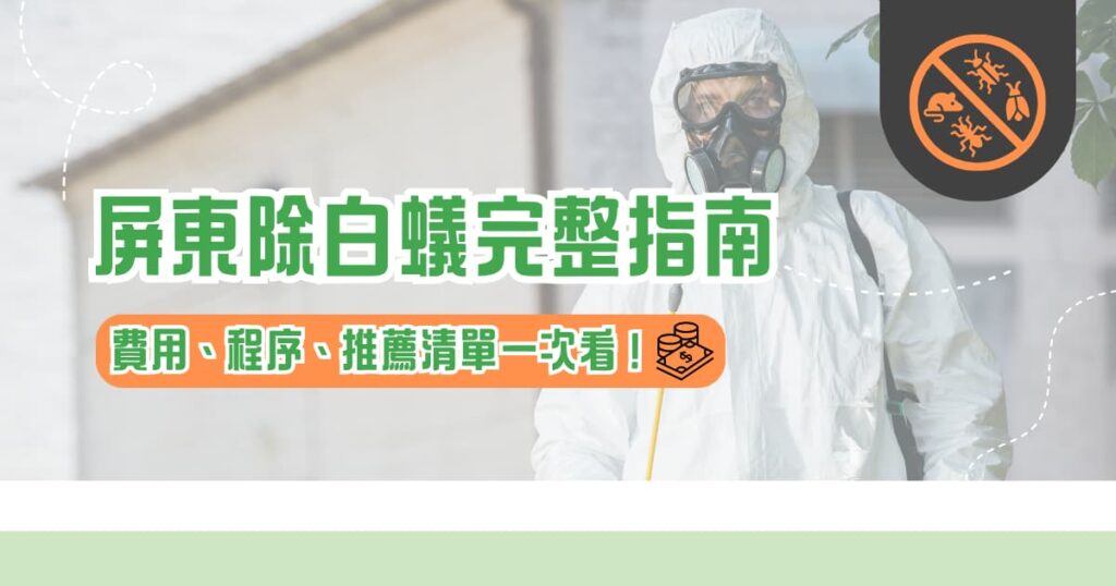 屏東除白蟻完整指南：費用、程序、推薦清單一次看！